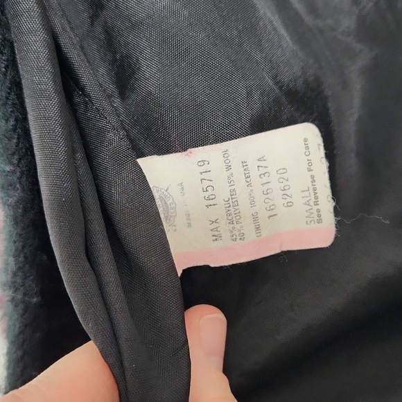 Koret Womens Vintage Wool Blend Blazer Size S Black/Pink/Gray Textured Weave Bus - Picture 6 of 15